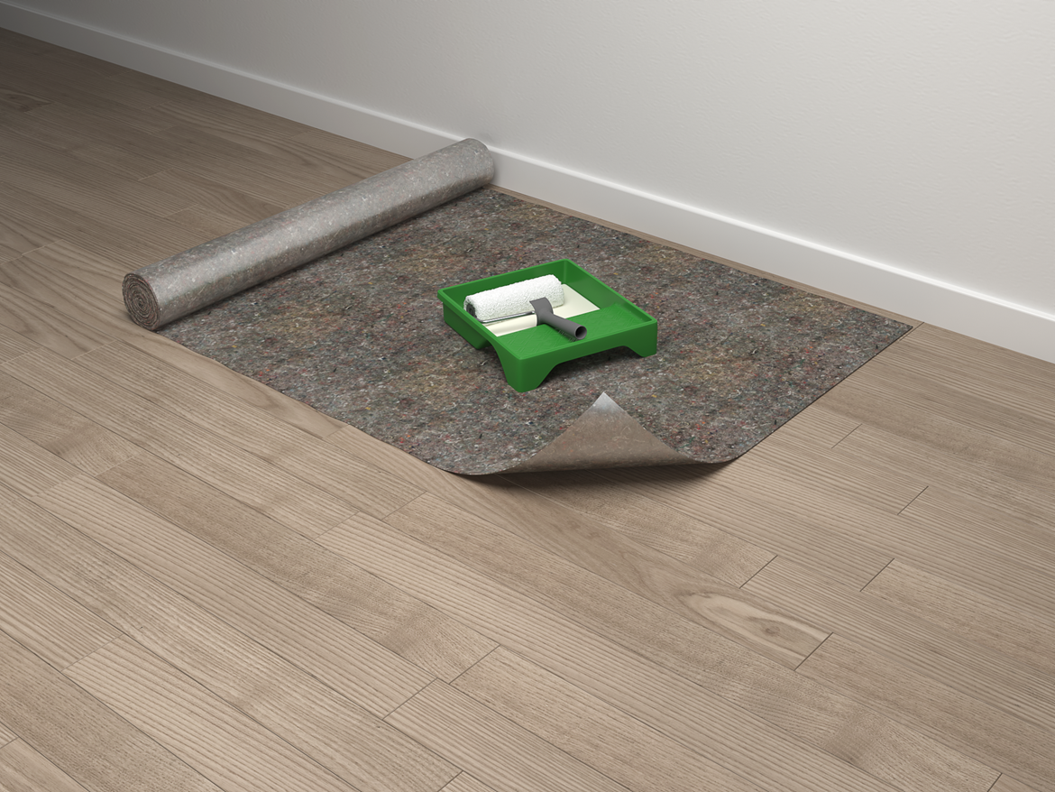 Golv med Golvskyddsfilt